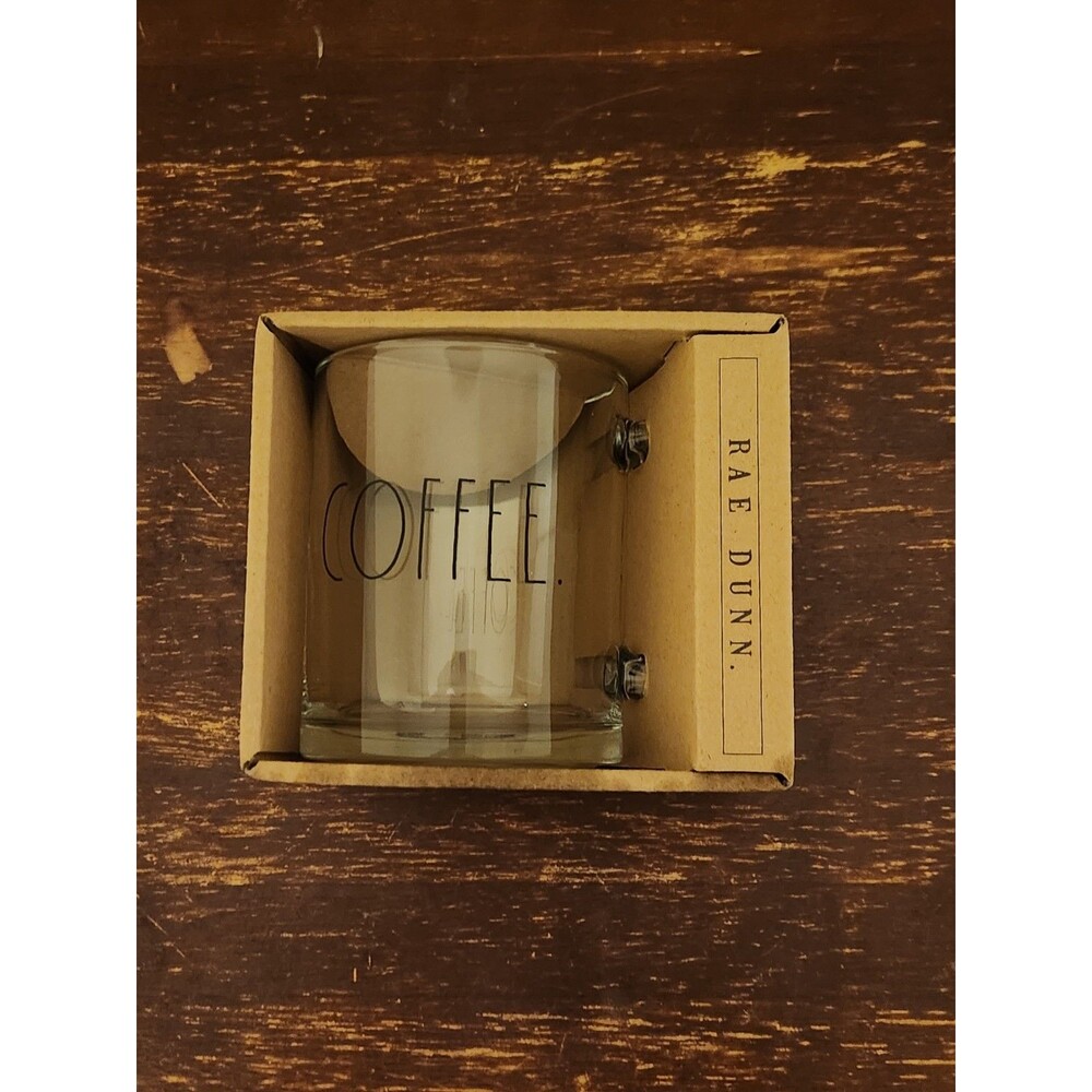 Rae Dunn New In Box Clear 18 oz Coffee Mug